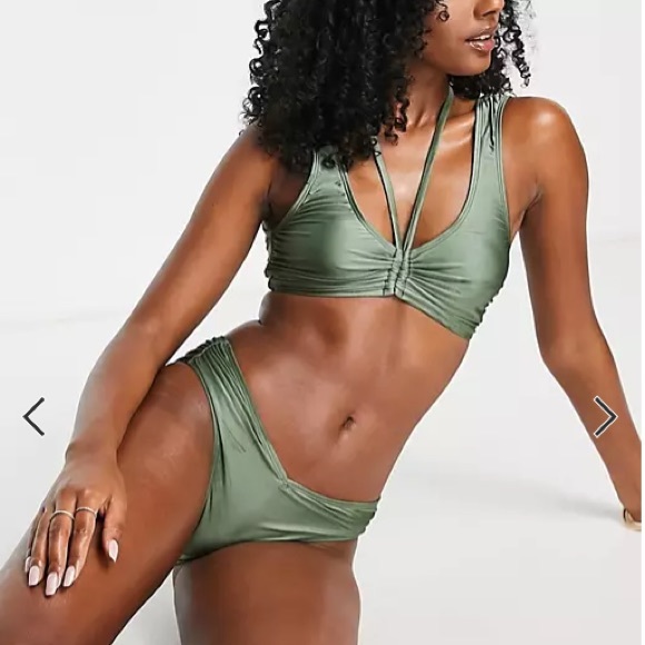 NWOT ASOS DESIGN slinky high waist bikini bottom - Picture 1 of 4